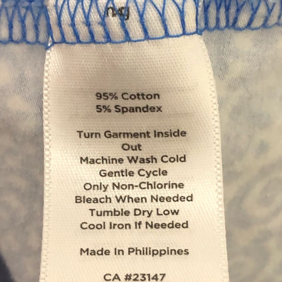 Talbots Blue Patterned Short Sleeve Women’s Shirt SP - Picture 5 of 5